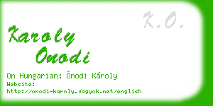 karoly onodi business card